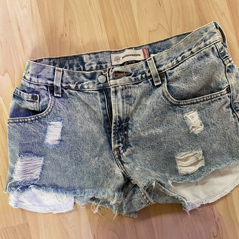 Levi’s denim micro shorts -2014 Tumblr girl shorts